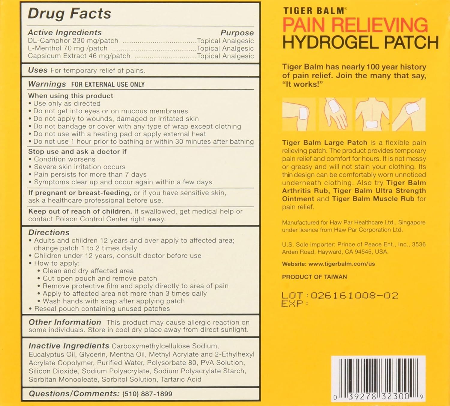 This image provides comprehensive product information including drug facts, active ingredients, usage directions, warnings, and product benefits to inform and reassure shoppers about the pain relief…