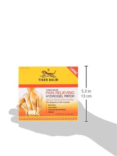 Shows the exact physical size of the product packaging (5.3 inches / 13 cm) using a measurement arrow and a hand for scale, helping shoppers understand how large the box is before purchase.