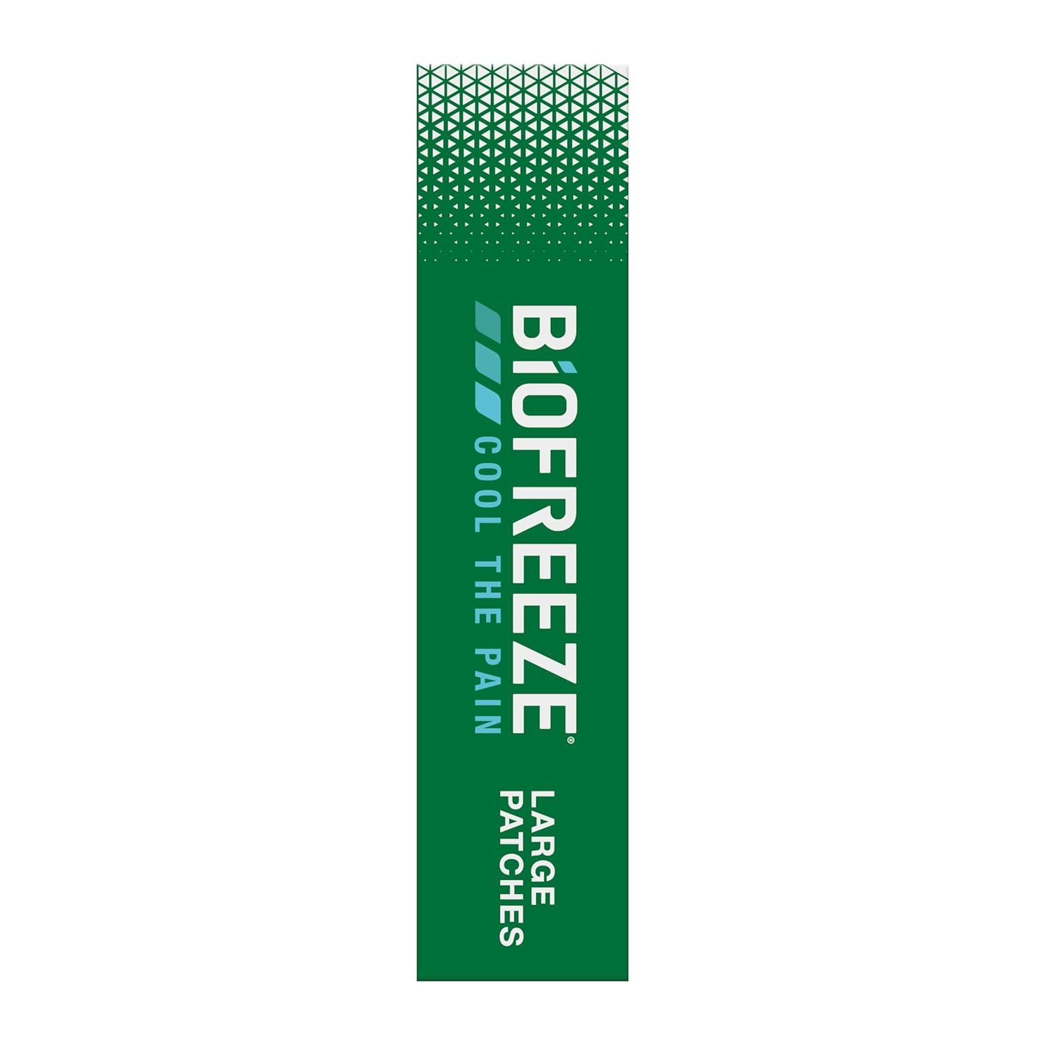 Communicates the brand name and tagline to build brand recognition and establish the product's identity as part of the Biofreeze pain relief line.