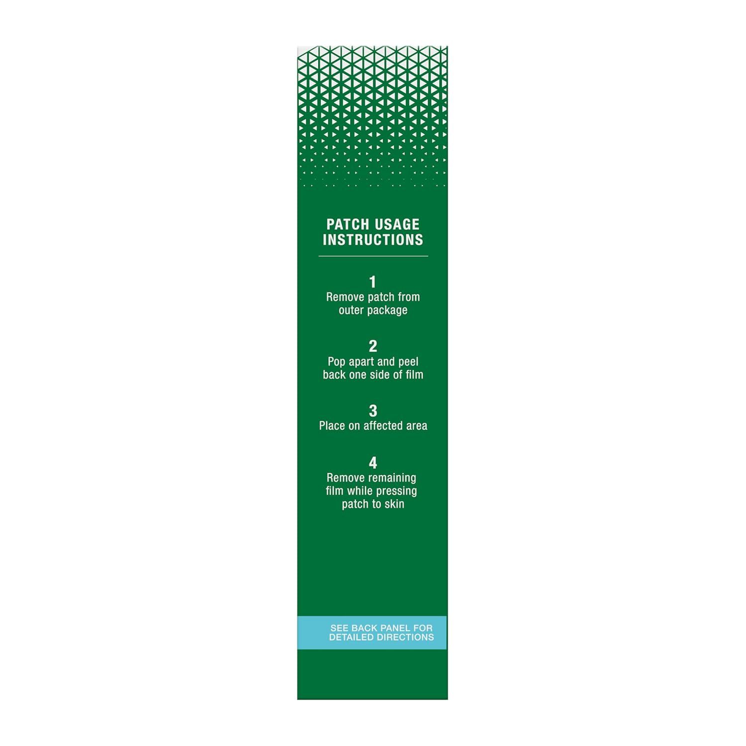 Provides step-by-step instructions on how to properly apply the patch product, ensuring correct usage and effectiveness.