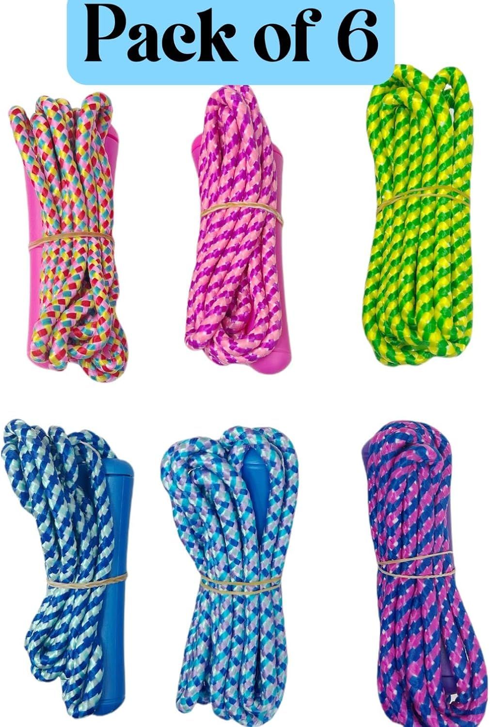 Shows the customer all six colorful rope variants included in the pack, helping them understand the variety and value they receive with their purchase.