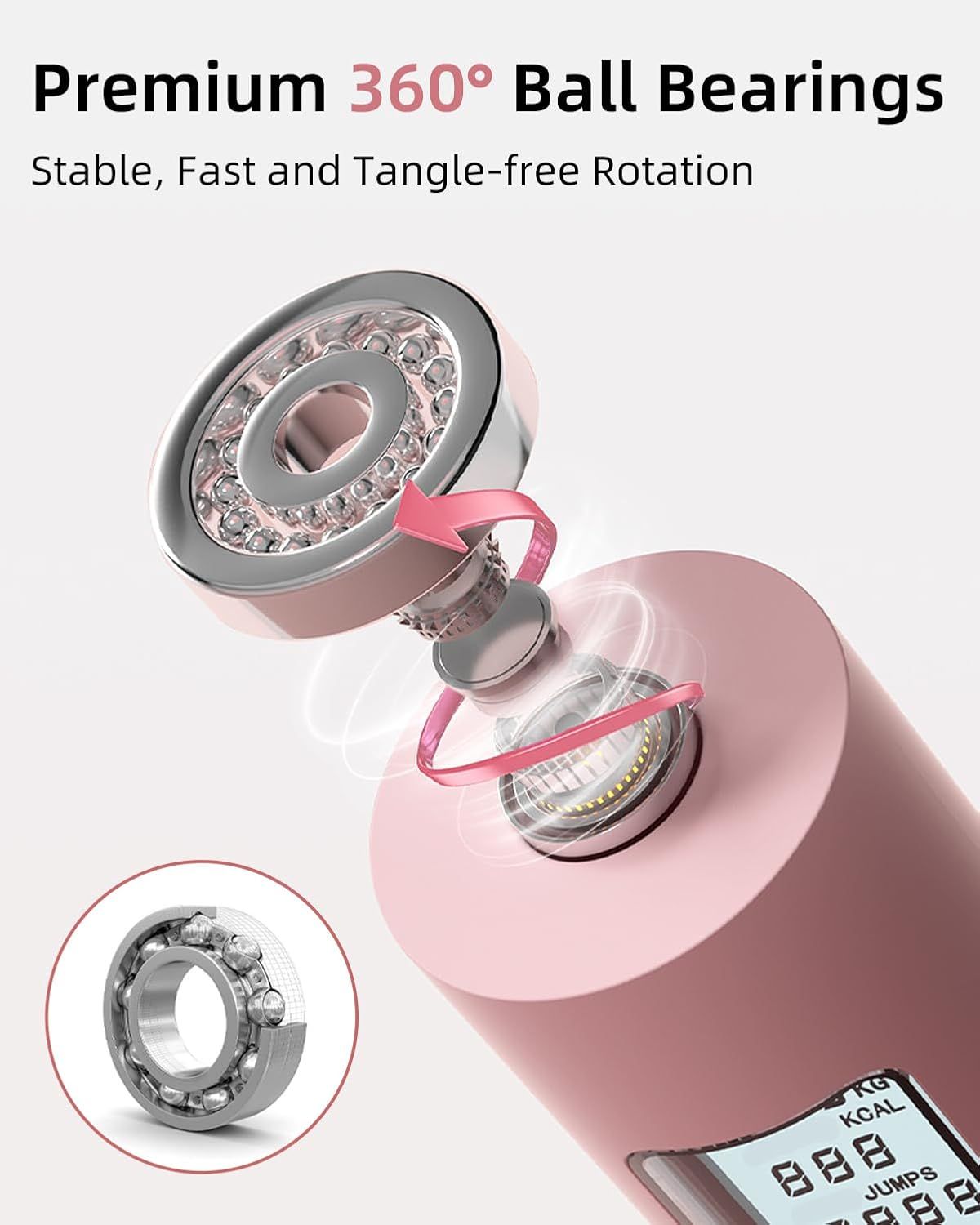 This image breaks down the internal structure of the product to show the premium 360° ball bearing mechanism, reassuring shoppers of the quality engineering that enables stable, fast, and…
