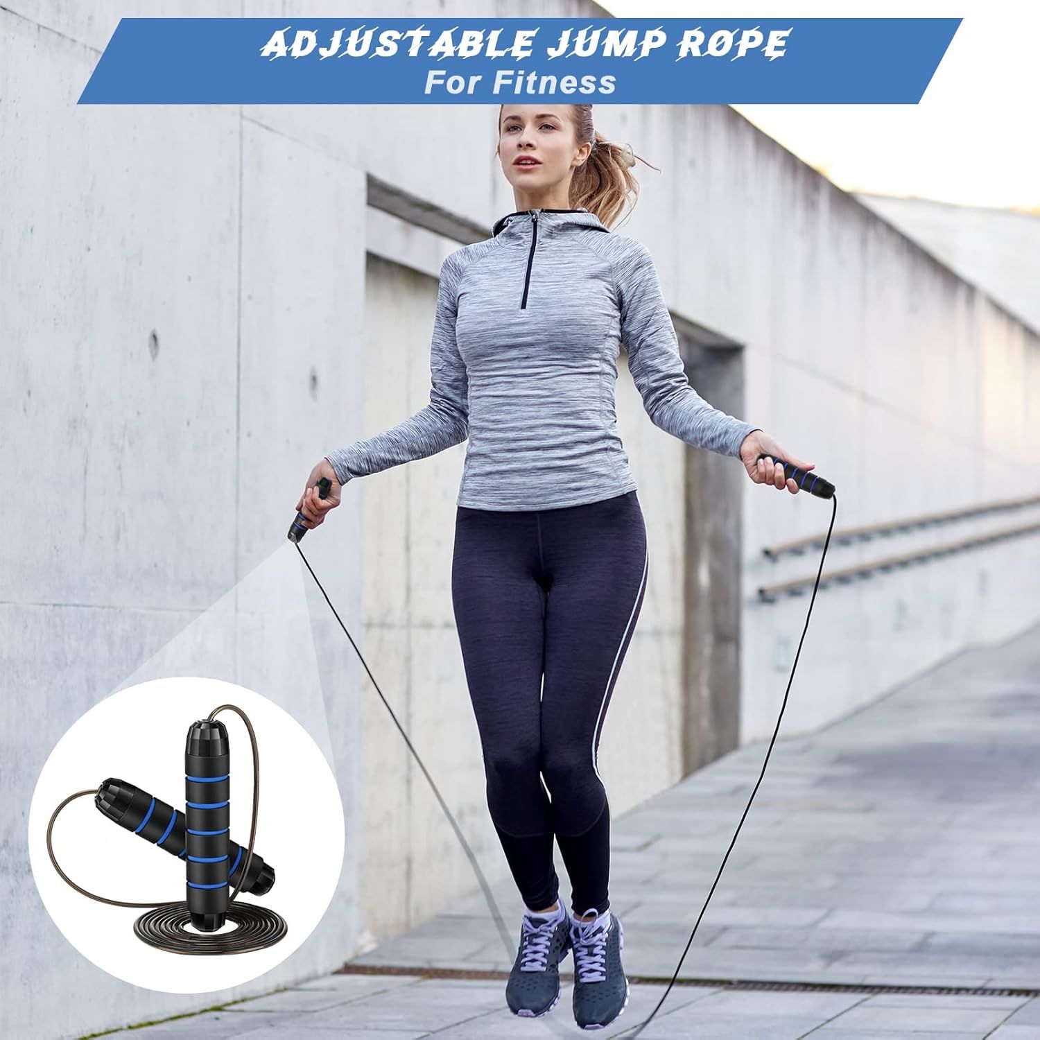 Demonstrates the product in use for fitness activities, highlighting its adjustability and suitability for workout routines to appeal to fitness-conscious shoppers.