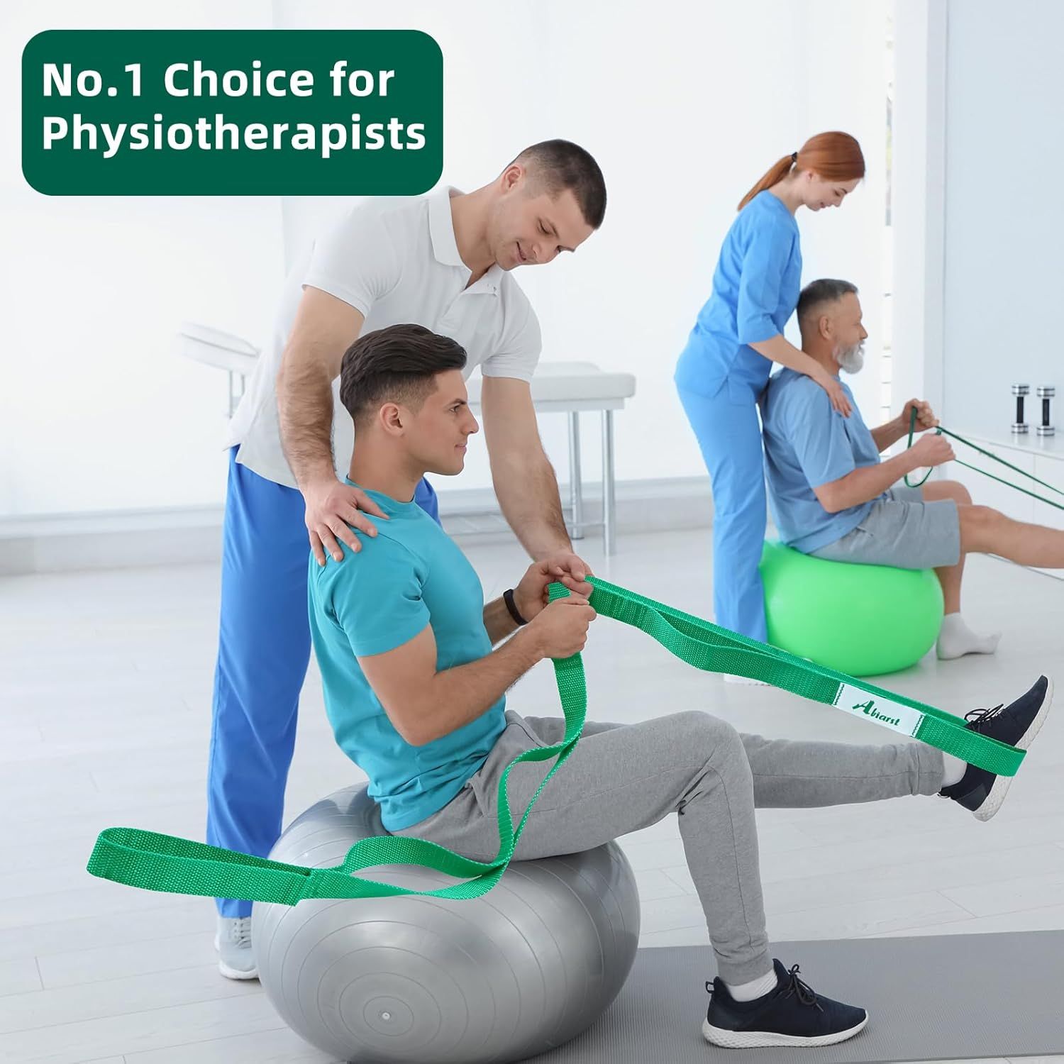 Builds trust and credibility by highlighting that the product is the number one choice among physiotherapists, leveraging professional authority to reassure shoppers of its quality and effectiveness.