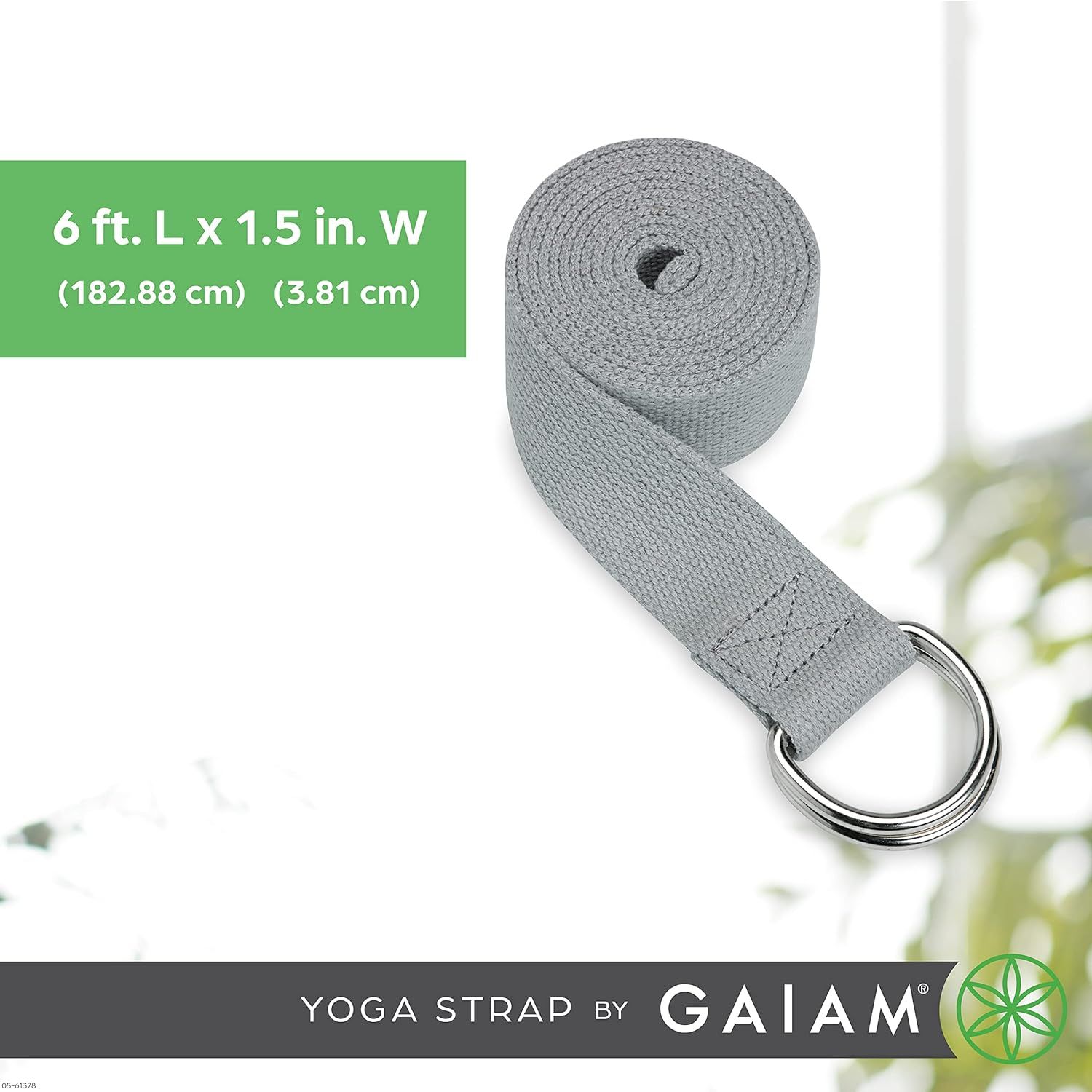 Communicates the exact physical dimensions of the yoga strap (6 ft length x 1.5 in width) to help shoppers understand the size and ensure it meets their needs.
