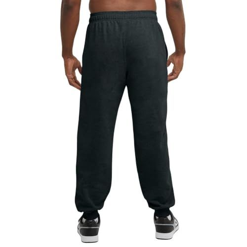 Shows the product worn on a model from the back to help shoppers visualize the fit, drape, and overall appearance of the sweatpants in a real-world context.