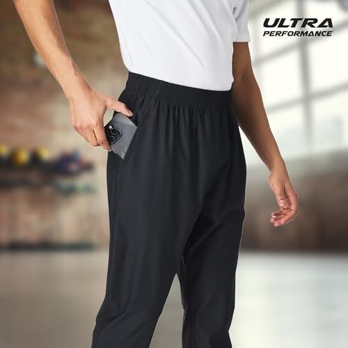 Demonstrates the functional pocket feature of the pants, showing shoppers that the product offers convenient storage for phones or other items during activity.