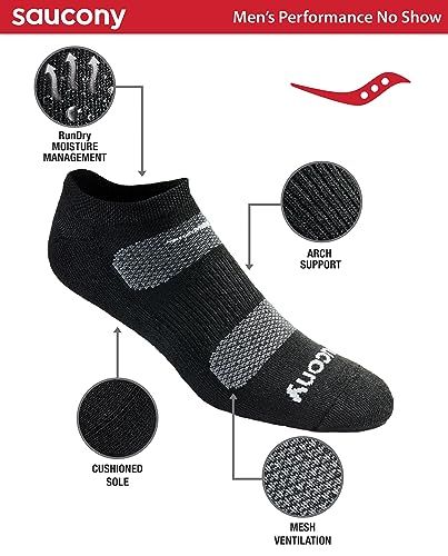 This image breaks down the physical construction zones of the performance sock to show shoppers the specific technical features built into different areas of the product.