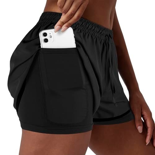 Demonstrates the product's convenient pocket feature that can securely hold a phone, reassuring shoppers about practical storage during workouts or activities.