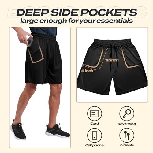 Highlights the physical pocket dimensions and capacity to show shoppers exactly how large the pockets are and what items they can hold. Communicates the key benefit of spacious pockets that can hold…