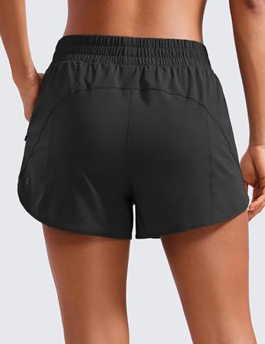 Provides a clean, catalog-style view of the product from the back to show the fit, design, and construction of the athletic shorts.