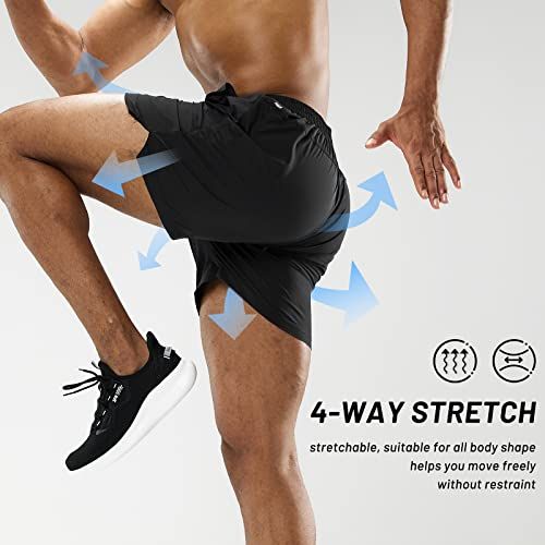 Demonstrates the product's stretchability and flexibility in all directions, reassuring shoppers that the shorts allow unrestricted movement for any body shape or activity.