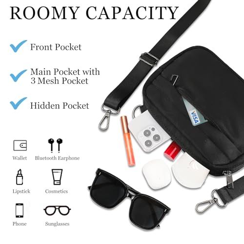 Demonstrates the bag's spacious storage capacity and organizational features by showing all the items that can fit inside, including multiple pockets for different accessories, reassuring shoppers…