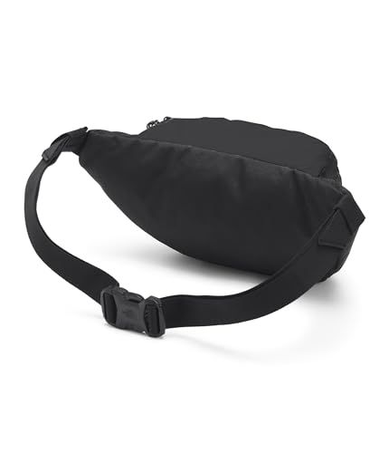 Provides a clean, catalog-style view of the black fanny pack on a white background with no text or design elements, allowing shoppers to see the product clearly.