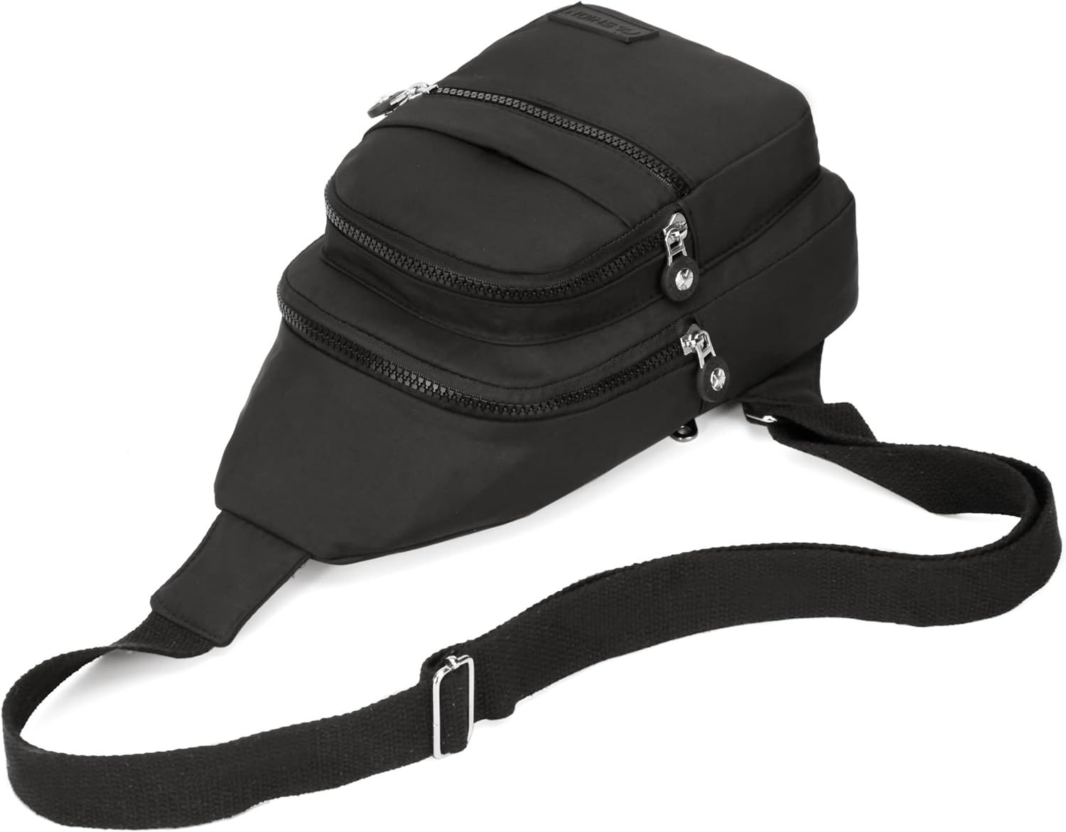 Provides a clean, catalog-style view of the product on a white background to show the bag's design, multiple compartments, and adjustable strap without distractions.