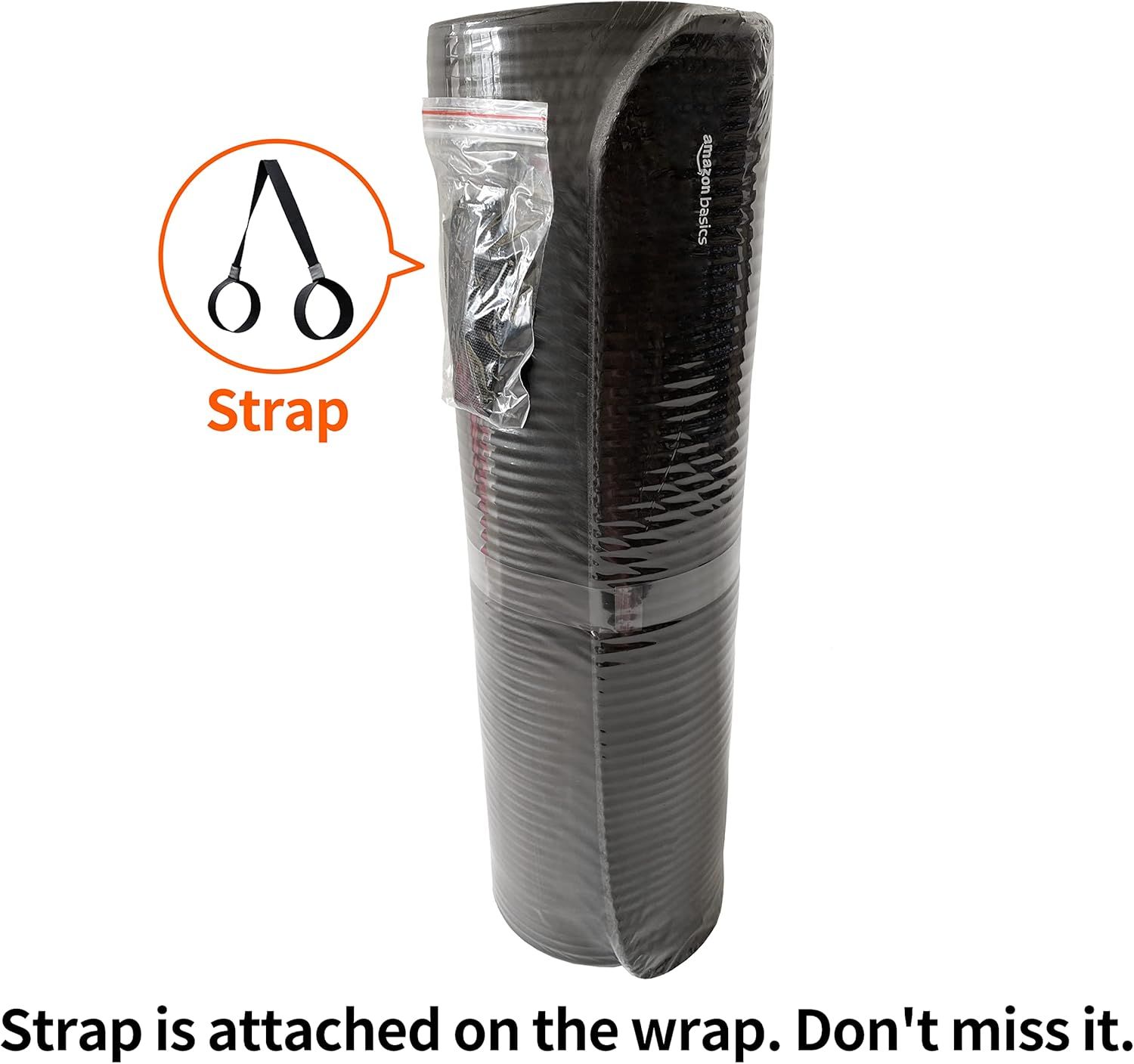 Highlights that a carrying strap is included with the product, ensuring shoppers know they receive this convenient accessory for portability.