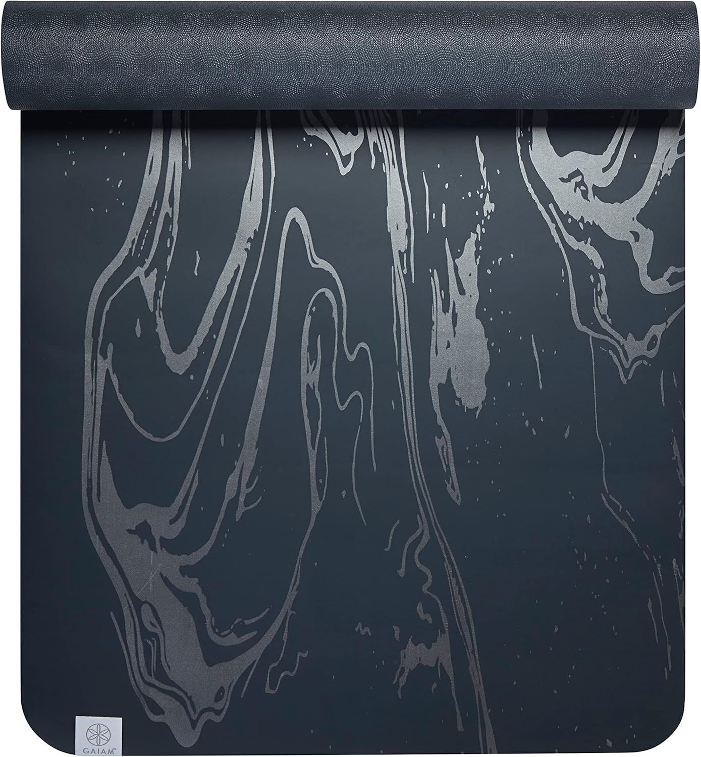 Shows the yoga mat's design pattern and texture in a clean, catalog-style presentation to help shoppers see the product clearly.