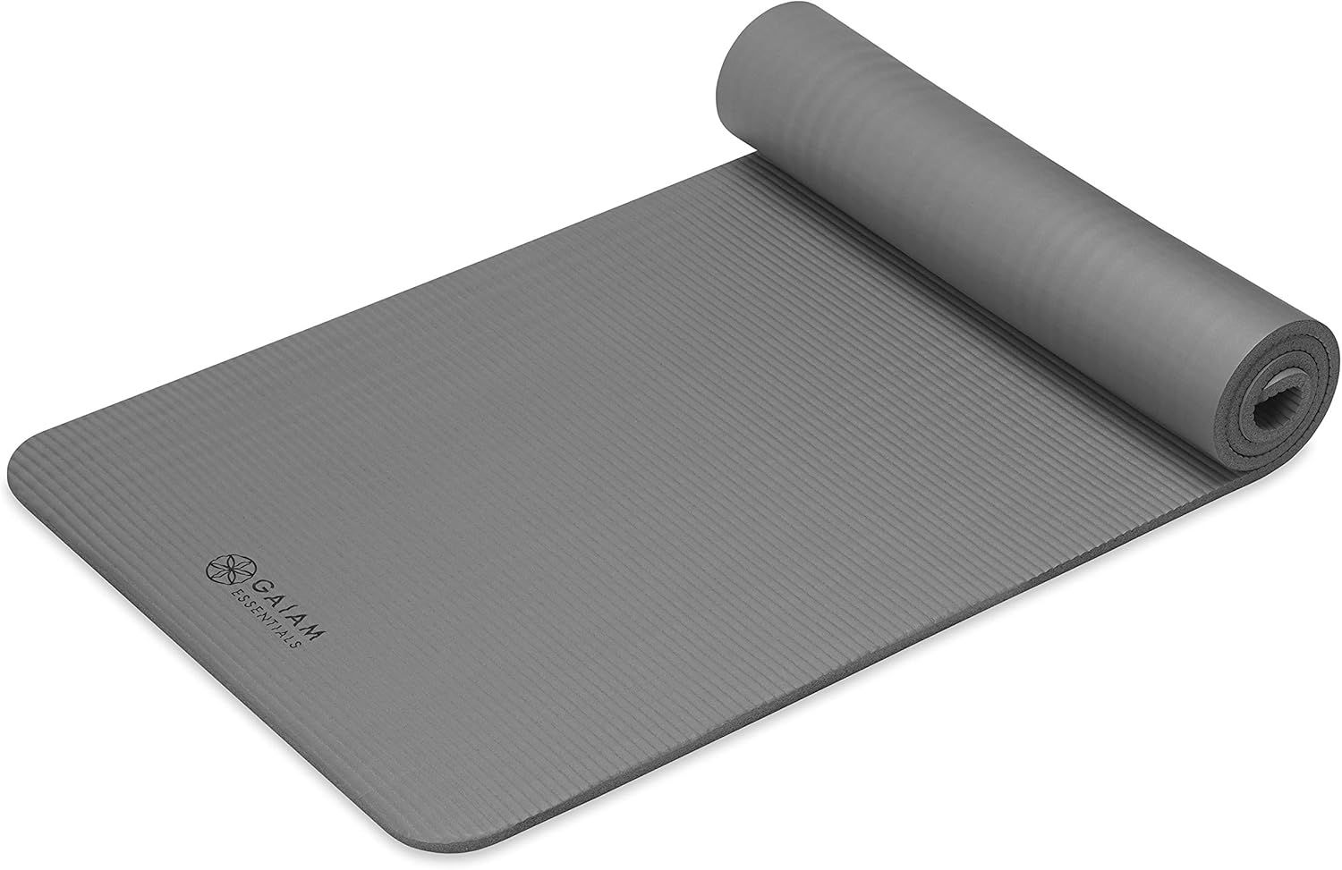 Provides a clean, catalog-style view of the yoga mat showing its texture, thickness, and rolled form to help shoppers visualize the product clearly.