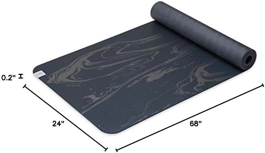 Communicates the exact physical dimensions of the yoga mat (68 inches length, 24 inches width, 0.2 inches thickness) to help shoppers understand the size and ensure it meets their needs.
