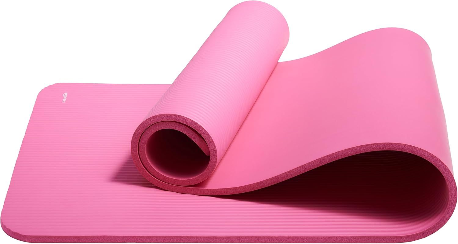 Provides a clean, catalog-style view of the yoga mat showing its thickness, texture, and color on a neutral white background without any distracting elements.