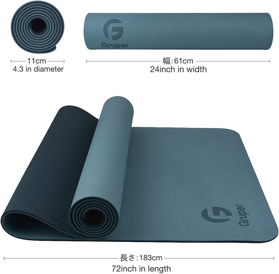 Communicates the exact physical dimensions of the yoga mat (diameter when rolled, width, and length) to help shoppers understand the size and ensure it meets their needs.