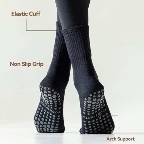 This image breaks down the physical components of the socks to show shoppers the key structural features that make the product functional and comfortable.