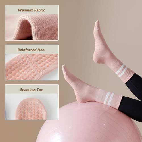 Highlights the key construction features of the socks—premium fabric quality, reinforced heel for durability, and seamless toe for comfort—to reassure shoppers of the product's quality and…