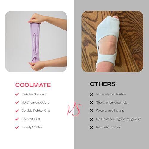 This image compares the COOLMATE product against generic competitors to demonstrate superiority across multiple safety, quality, and comfort dimensions, reassuring shoppers of the brand's higher…