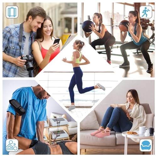 Demonstrates the product's versatility by showing it can be used across multiple lifestyle scenarios—fitness tracking at the gym, home workouts, and everyday relaxation—to appeal to a broad range of…