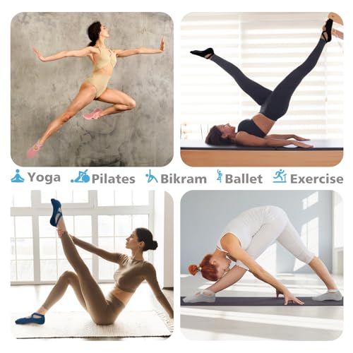 Demonstrates the versatility of the product (likely workout apparel or fitness equipment) by showing it can be used across multiple exercise disciplines and workout styles.