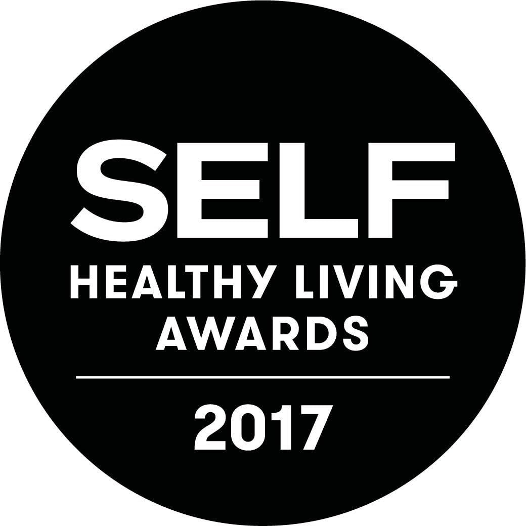 Communicates that the product received recognition from SELF magazine's Healthy Living Awards in 2017, building credibility and trust through third-party validation.
