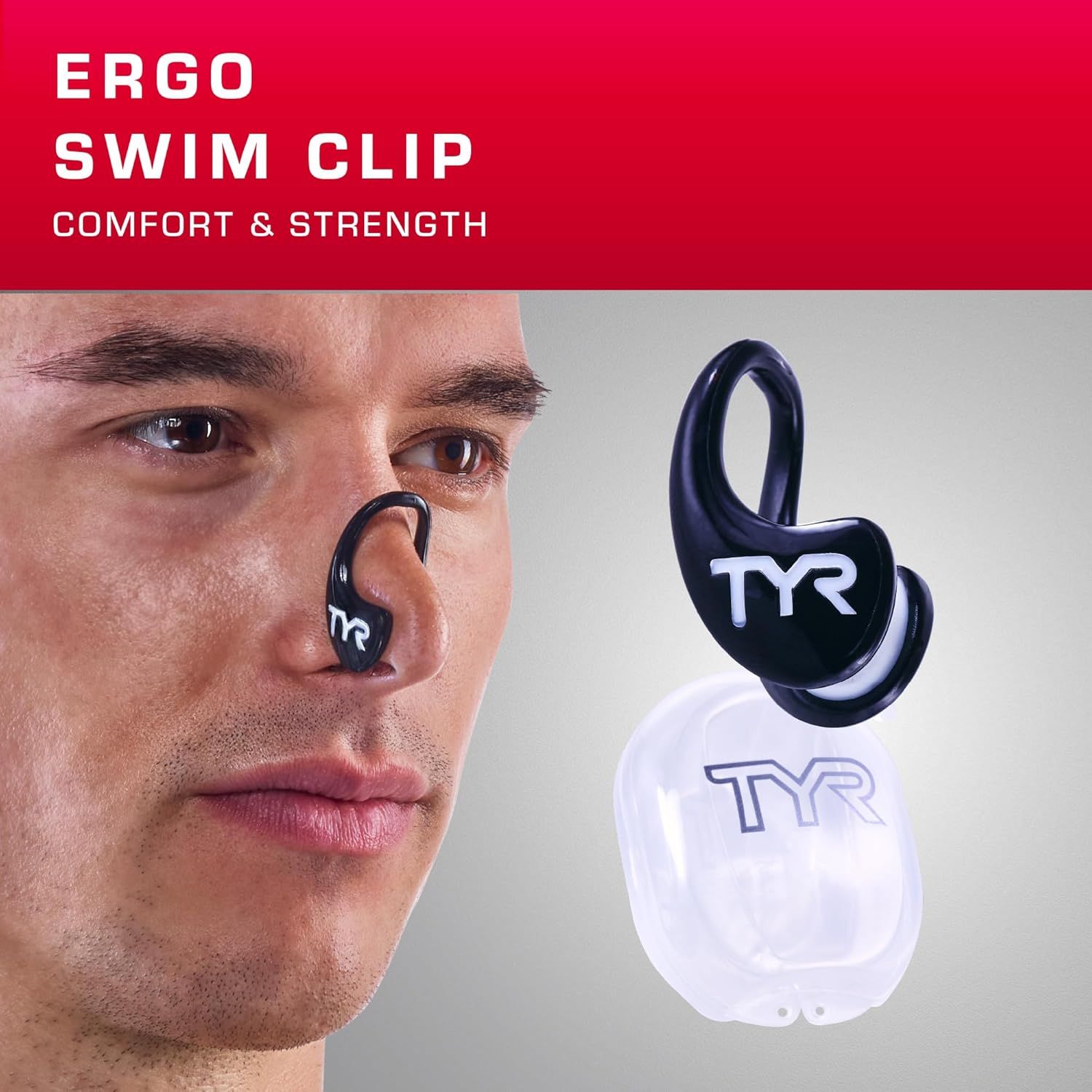 Demonstrates the ergonomic design and comfortable fit of the swim clip through a lifestyle context, reassuring swimmers that the product provides both comfort and secure hold during use.