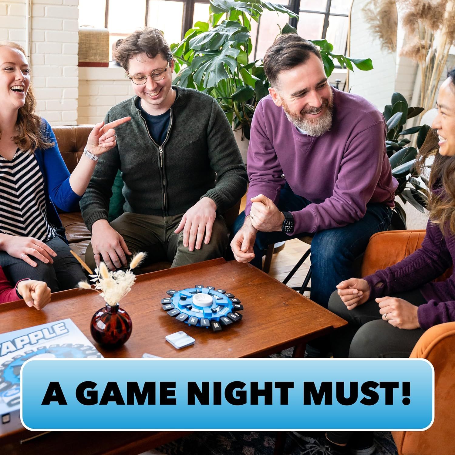 Demonstrates the product's suitability for social gatherings and game nights, showing it in a real-world entertainment context to help shoppers visualize how they would use it.