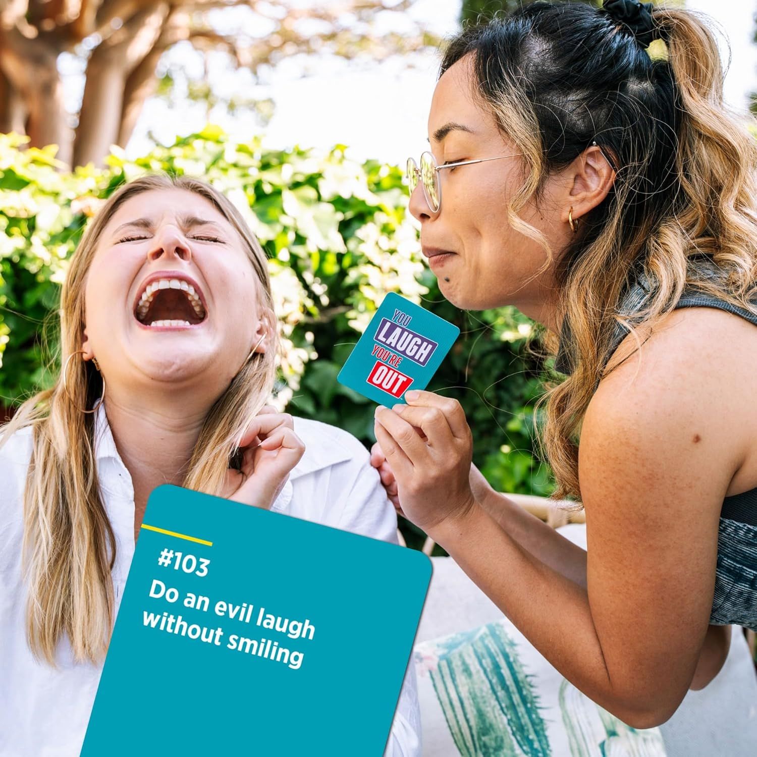 Demonstrates the product being used in a real-world social setting to show how it brings people together for fun and laughter.