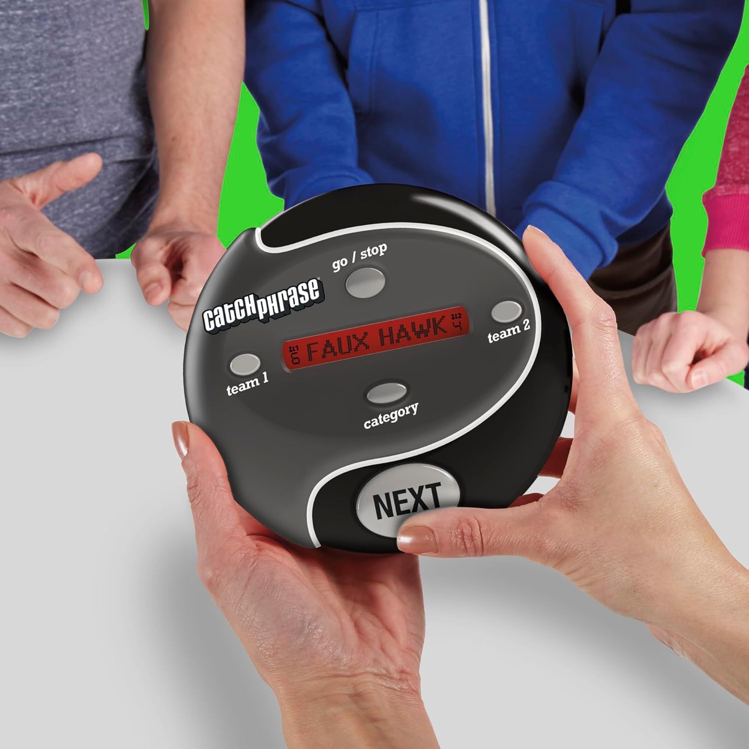 Shows the physical components and interface of the game device, helping shoppers understand how the product is operated and what controls are available.
