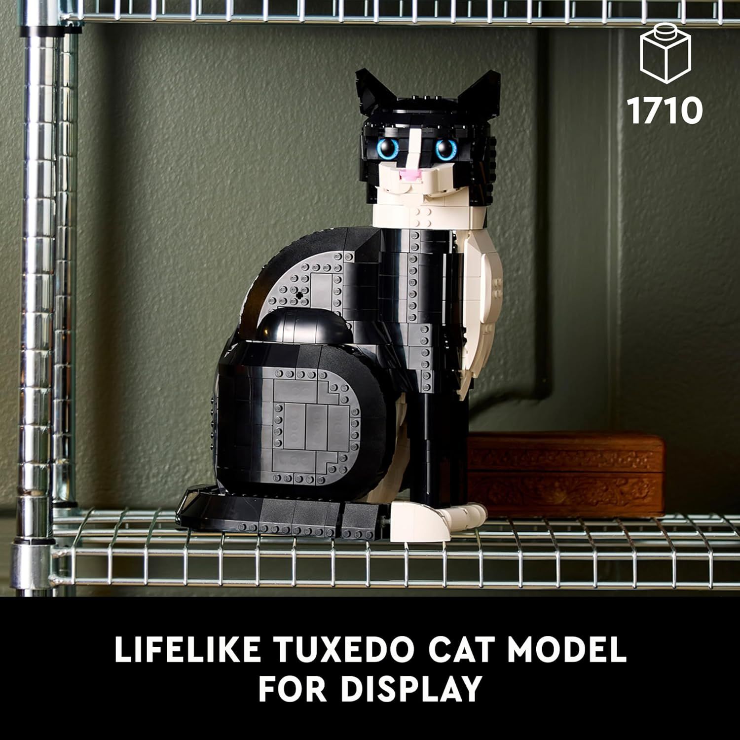 Communicates the size and complexity of the building set by prominently displaying the piece count, helping shoppers understand the scale and building experience. Showcases the finished product as a…