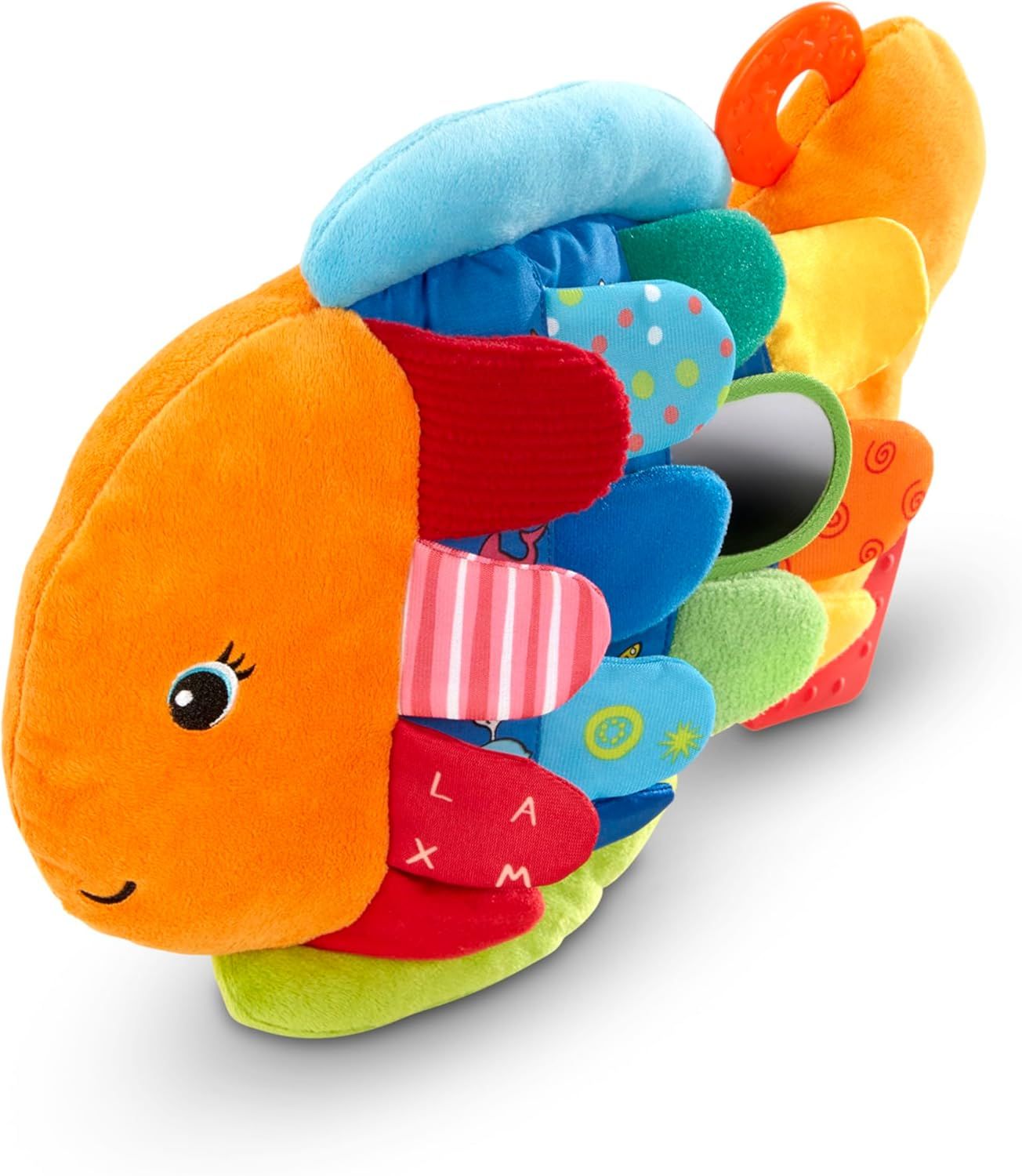 Provides a clean, catalog-style view of the colorful plush toy snail on a pure white background with no text or design elements, allowing shoppers to see the product clearly.