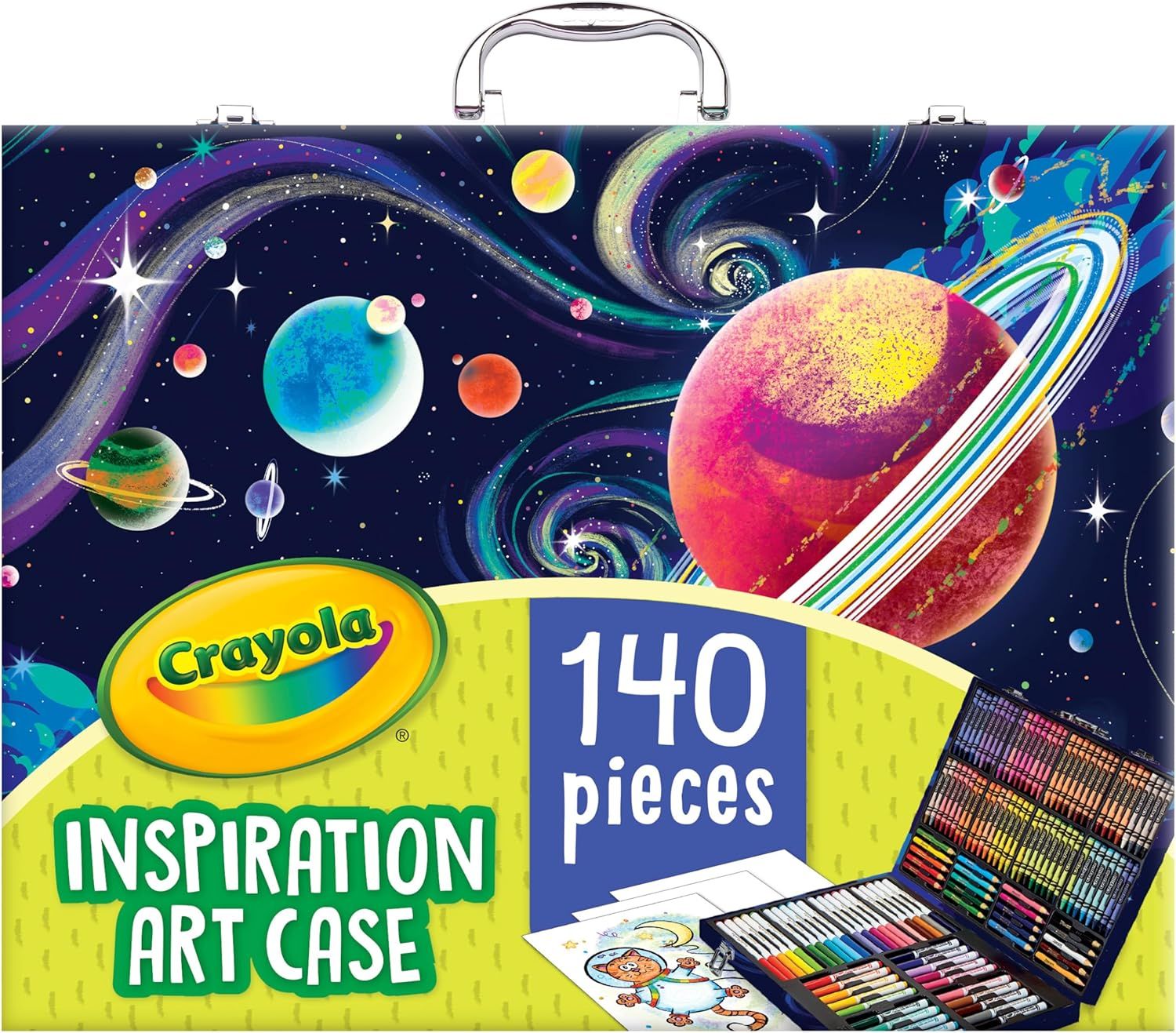 Shows the customer everything included in the art case bundle, emphasizing the comprehensive variety and quantity of art supplies they will receive.