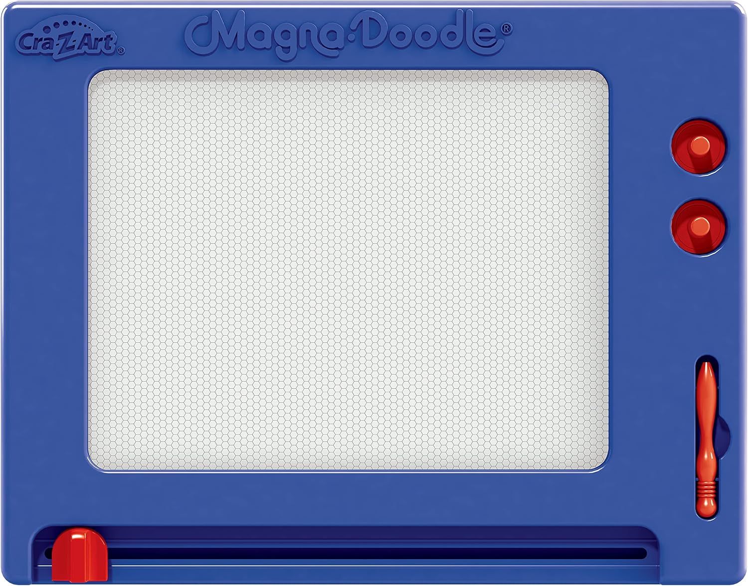 Displays the Magna-Doodle drawing toy in a clean, catalog-style presentation to show the product's physical appearance and design without distractions.