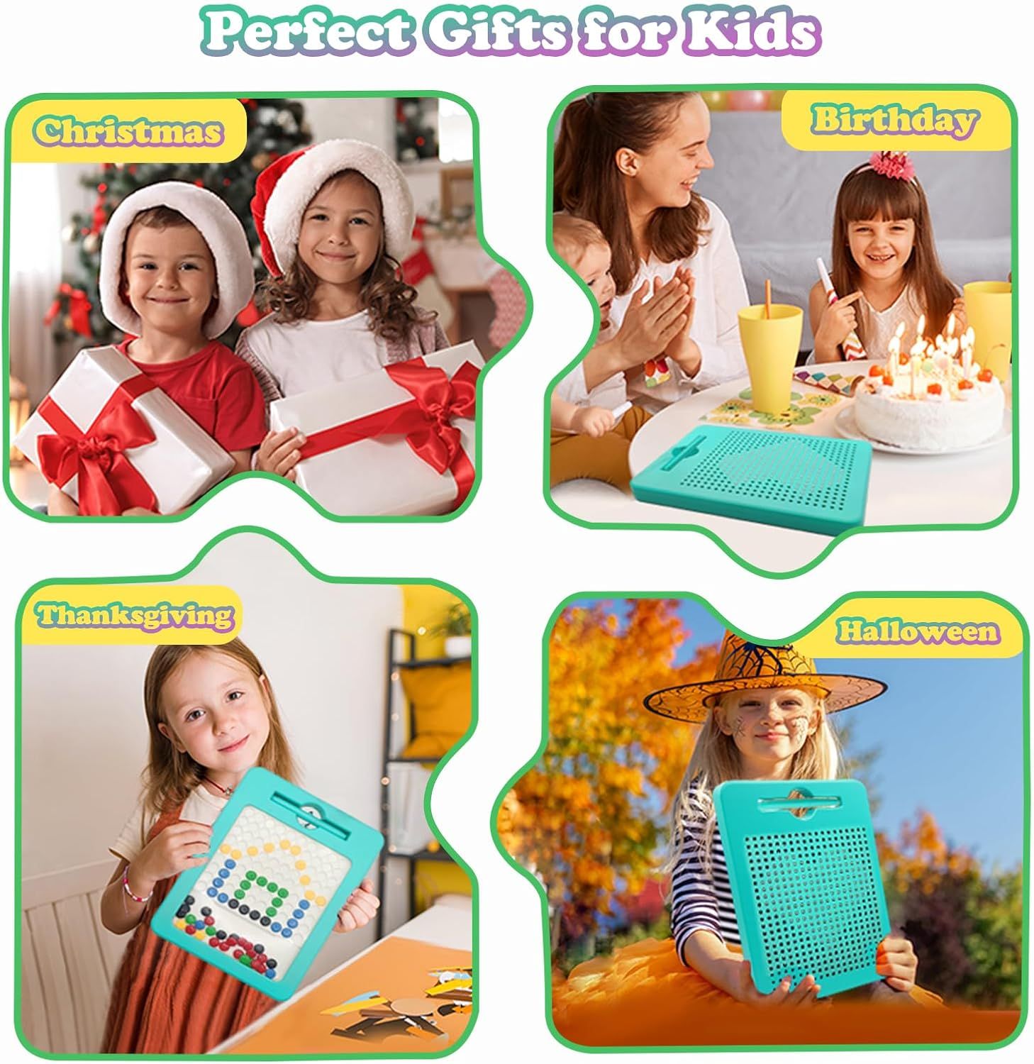Positions the product as an ideal gift for multiple holidays and celebrations throughout the year, emphasizing its versatility as a gift option for kids.