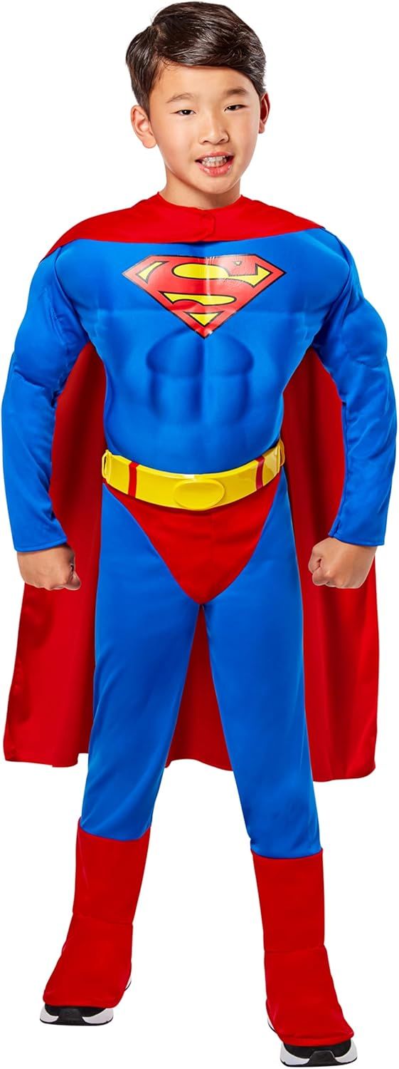 Provides a clean, distraction-free view of the Superman costume to help shoppers see the product clearly.