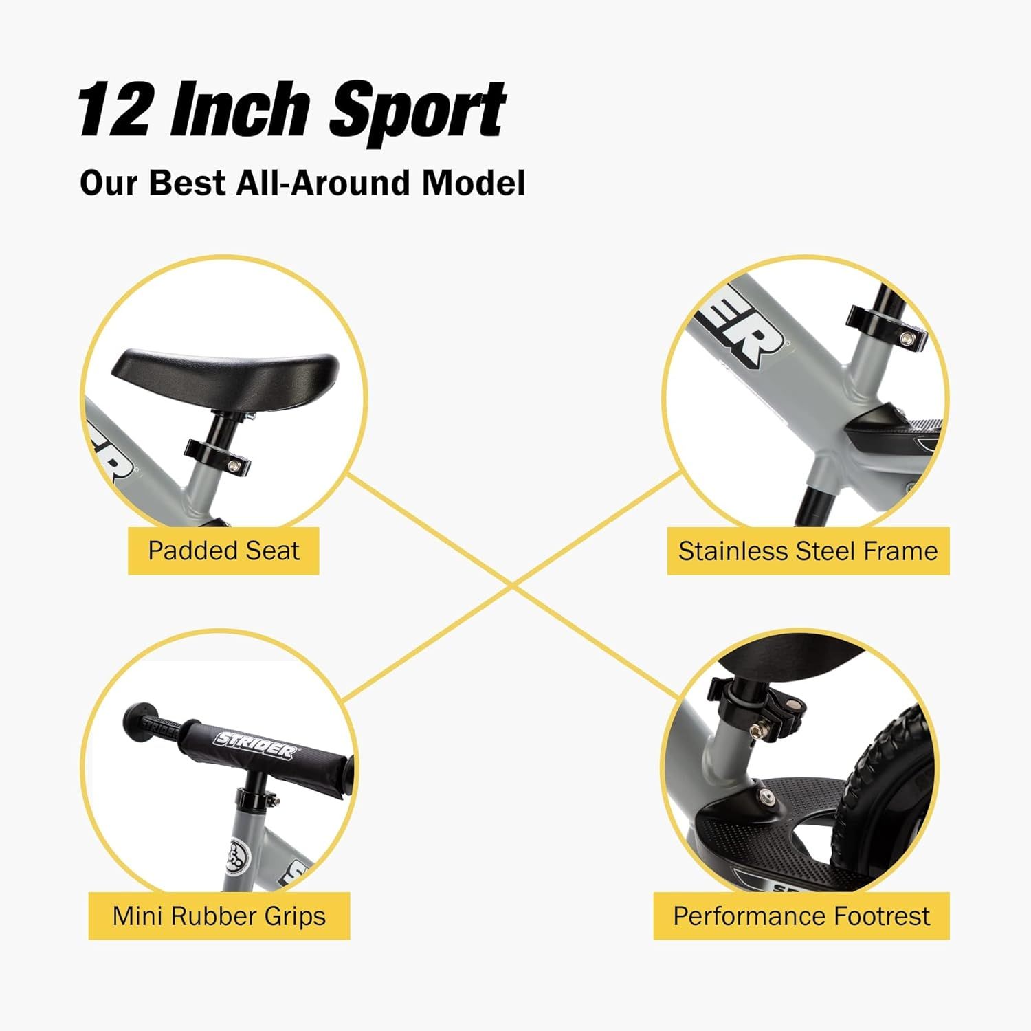 Strider 12” Sport Bike: Infographics