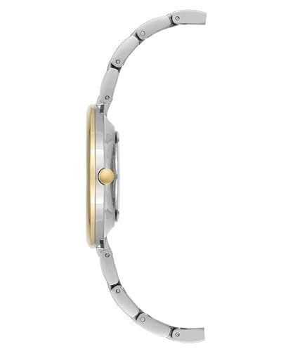 Provides a clean, catalog-style side profile view of the watch to show its case thickness, crown detail, and bracelet construction without distractions.