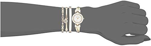Demonstrates the actual size of the watch and bracelet on a wrist to help shoppers visualize fit and proportions before purchase.