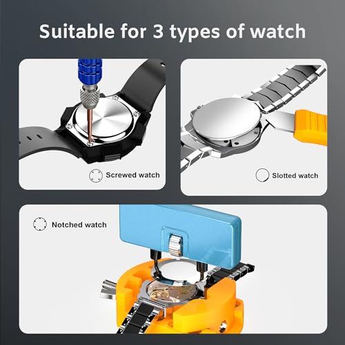 Demonstrates that the product is compatible with three different watch attachment types (screwed, slotted, and notched), reassuring shoppers of its versatility and broad compatibility.
