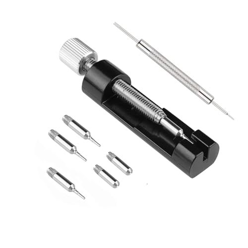 Shows all the components included in the purchase—the main tool body, multiple pin attachments, and a removal tool—to reassure the shopper they're getting a complete kit.