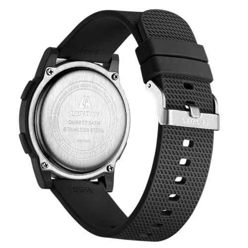 Provides a clean, catalog-style view of the watch from the back to show the case back design, band texture, and buckle details without distractions.