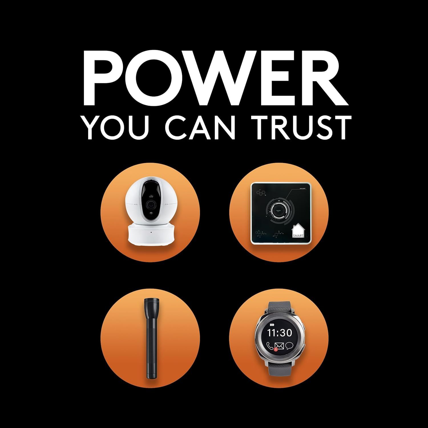 Communicates the brand's core promise of reliability and trustworthiness while showcasing the breadth of their product lineup across multiple categories.