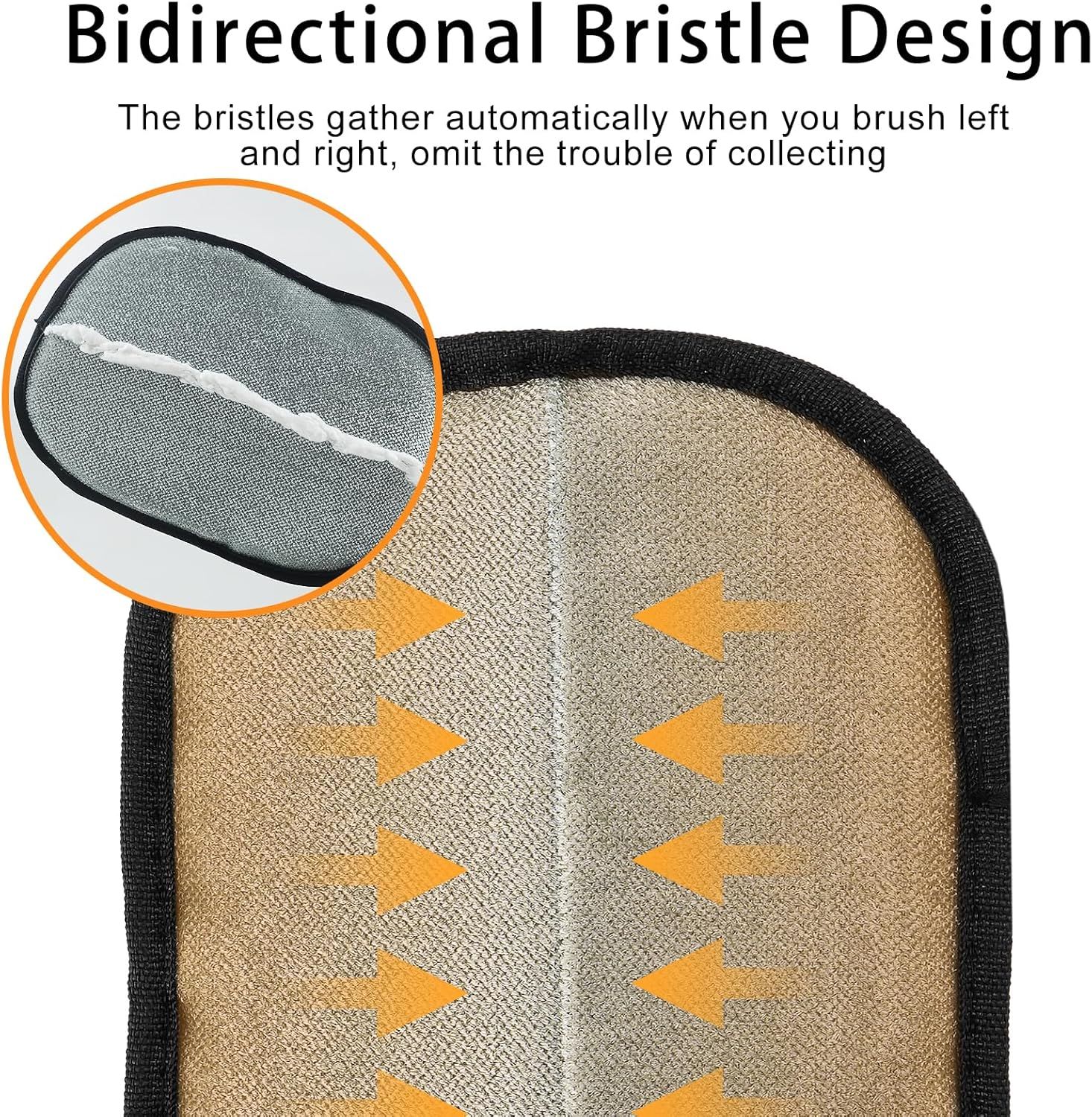 Highlights the innovative bidirectional bristle feature that automatically gathers bristles when brushing left and right, eliminating the need for manual collection and making the product more…