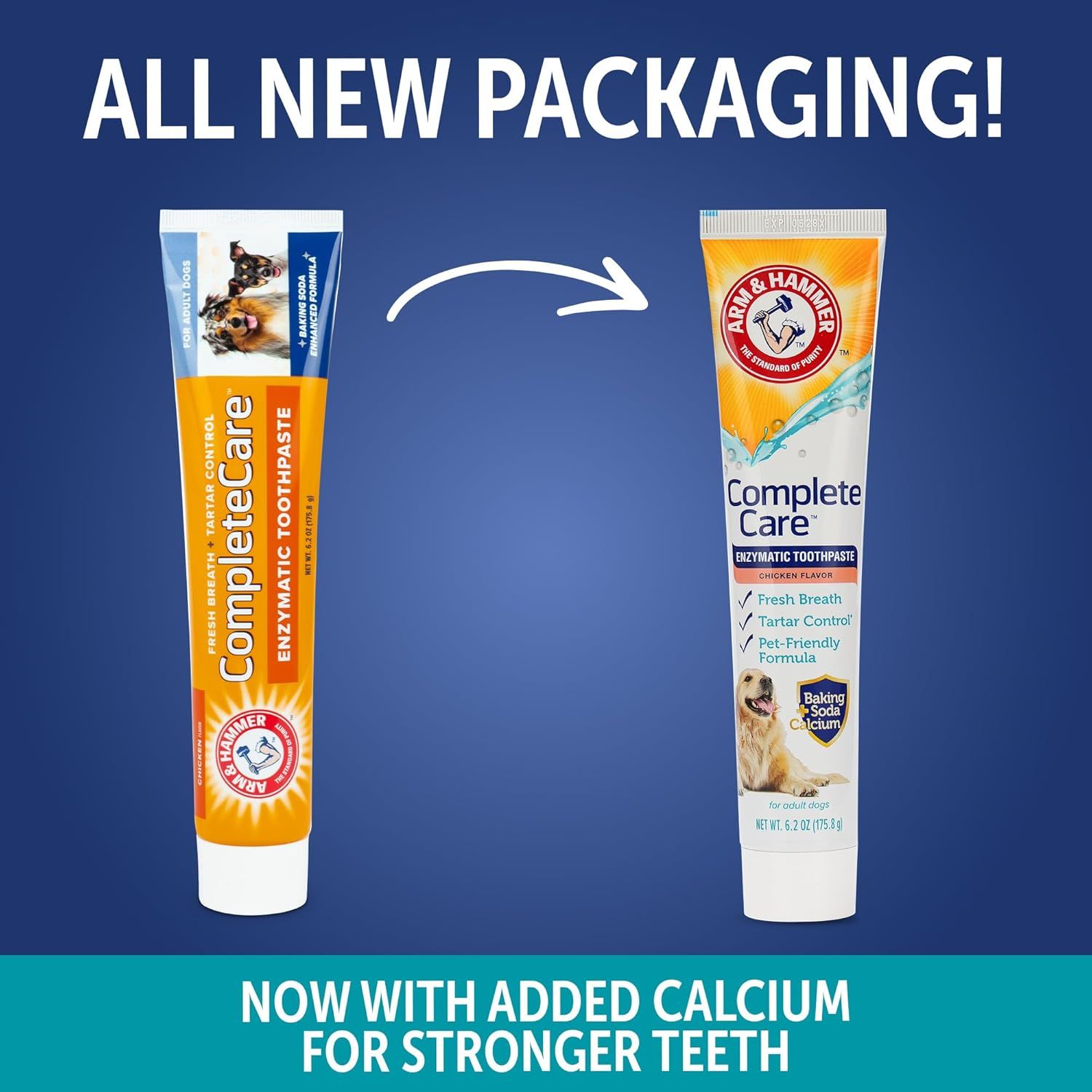Communicates a brand packaging refresh and product improvement (added calcium) to reassure existing customers and attract new ones with the updated formula. Highlights the key product improvement of…